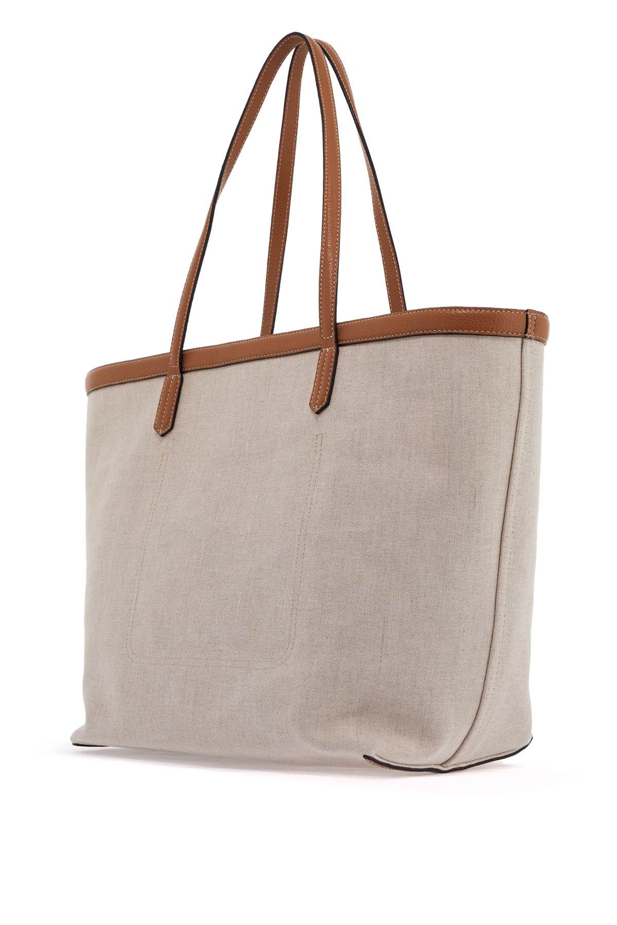 Shop Totême Travel Canvas Tote Bag For Everyday Use In Neutro