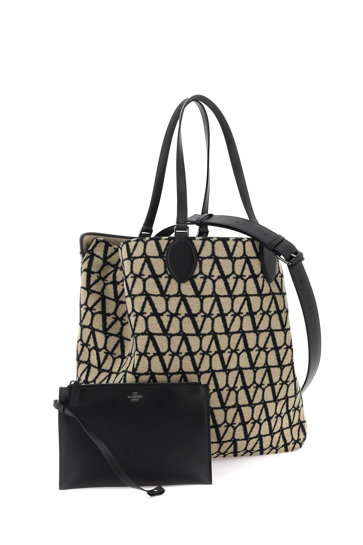 Shop Valentino Toile Iconographe Tote Bag In Beige,brown,black