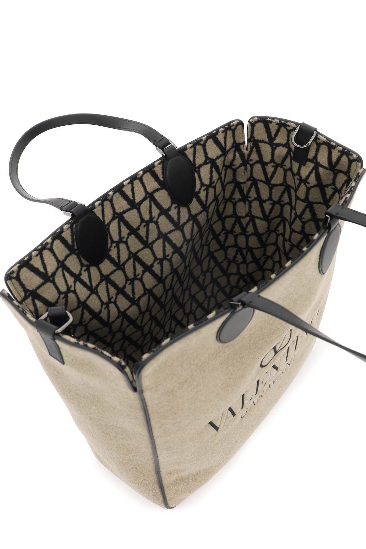 Shop Valentino Toile Iconographe Tote Bag In Beige,brown,black