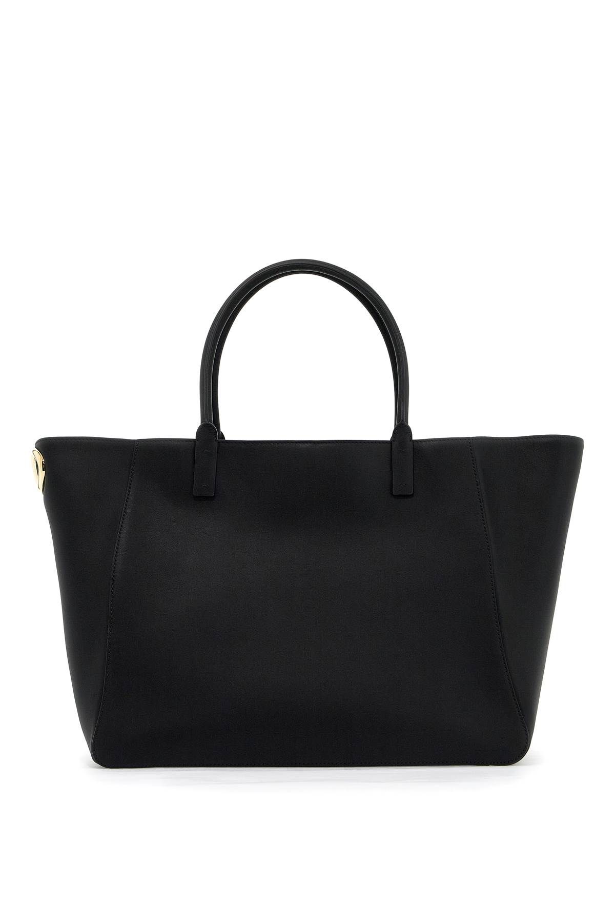 Shop Valentino Leather Tote Bag In Black