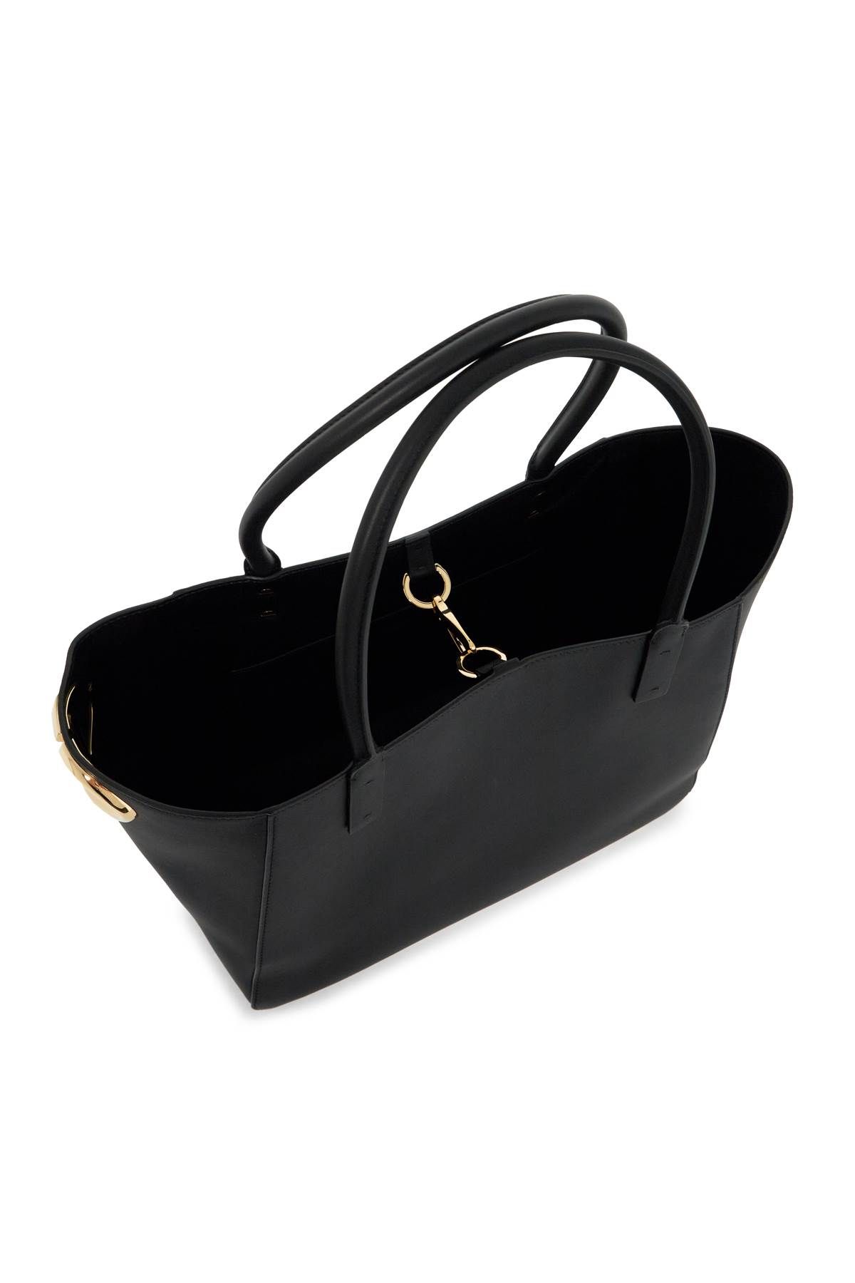 Shop Valentino Nappa Calfskin Vlogo Side Tote Bag In Black