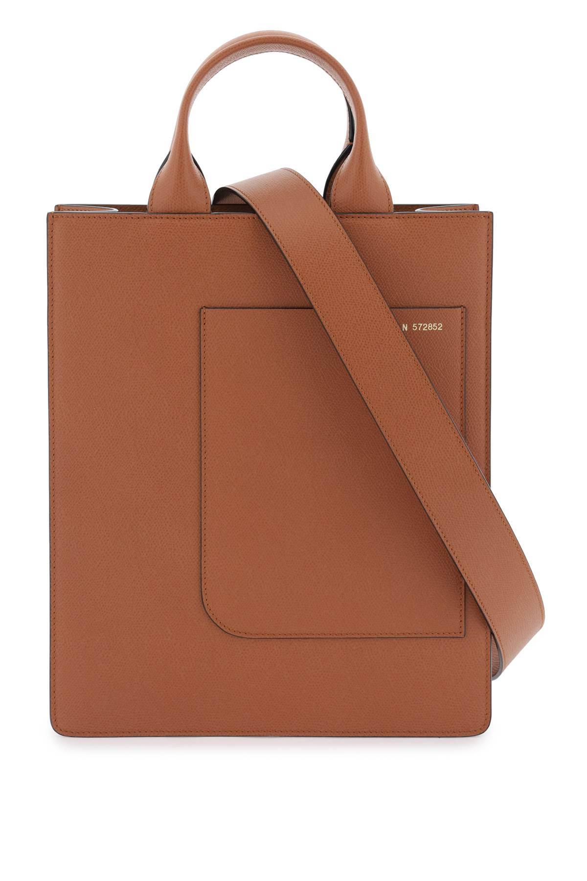Valextra Small 'boxy' Tote Bag In Brown