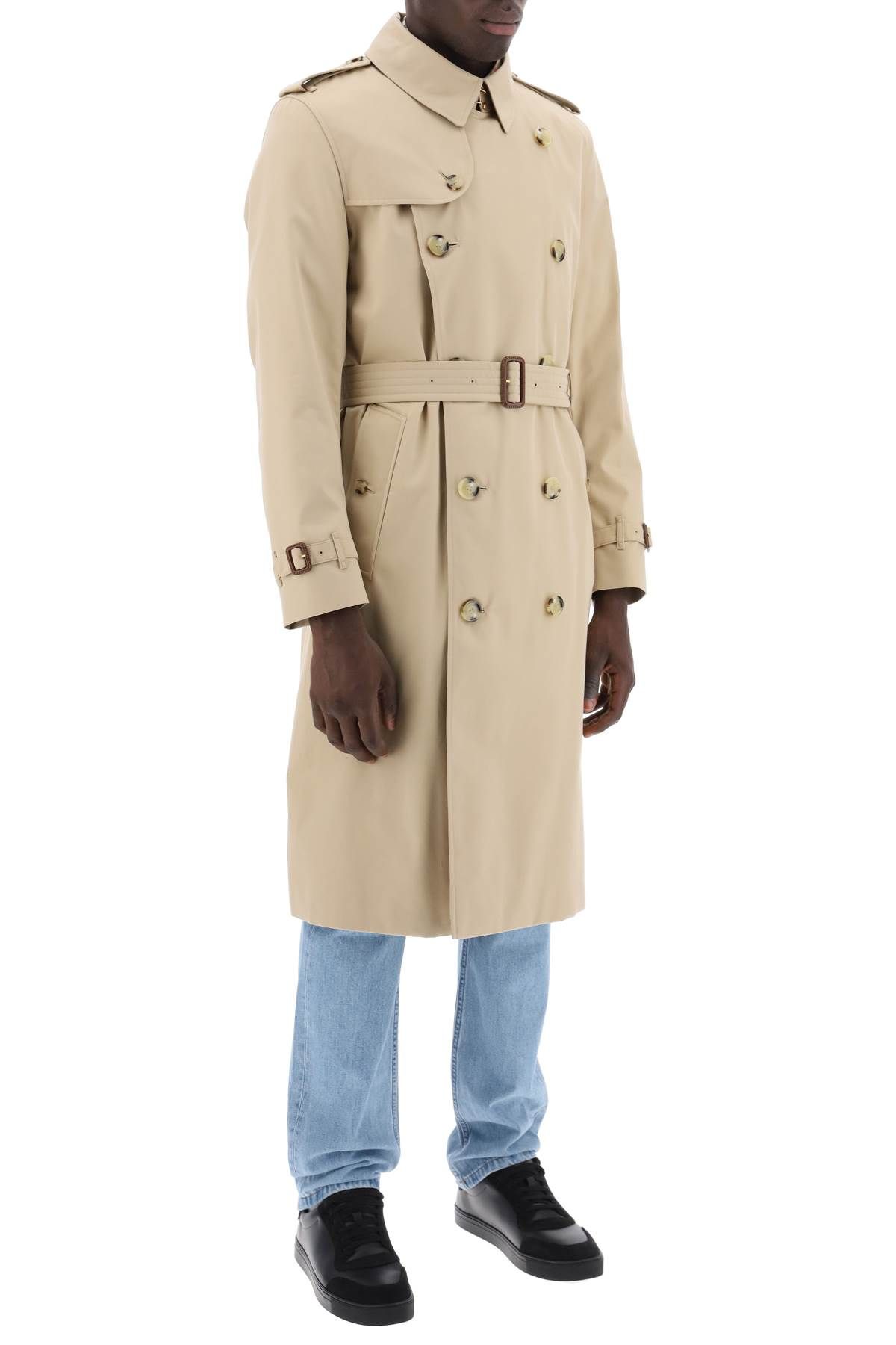 Shop Burberry Heritage Kensington Trench In Beige