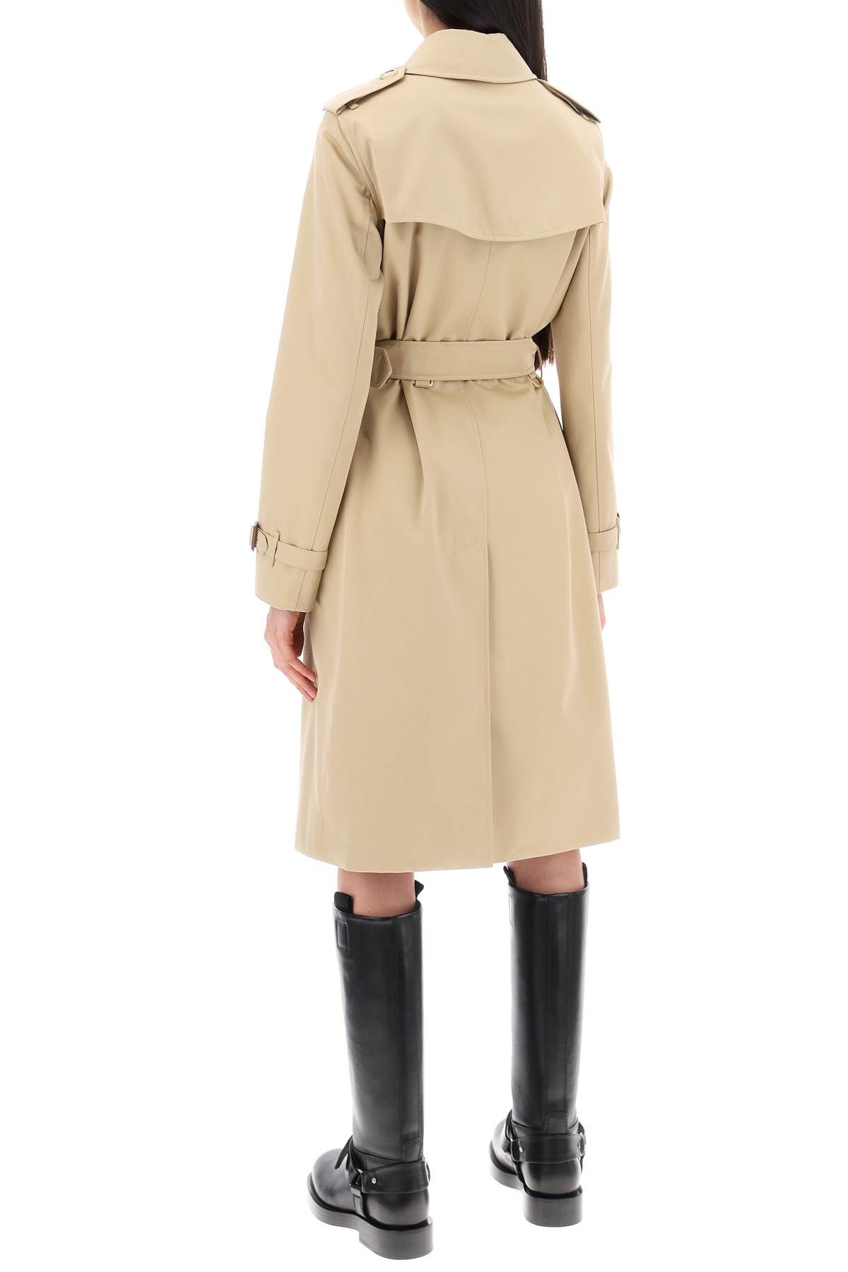 Shop Burberry Mid-length Kensington Heritage Trench Coat In Beige