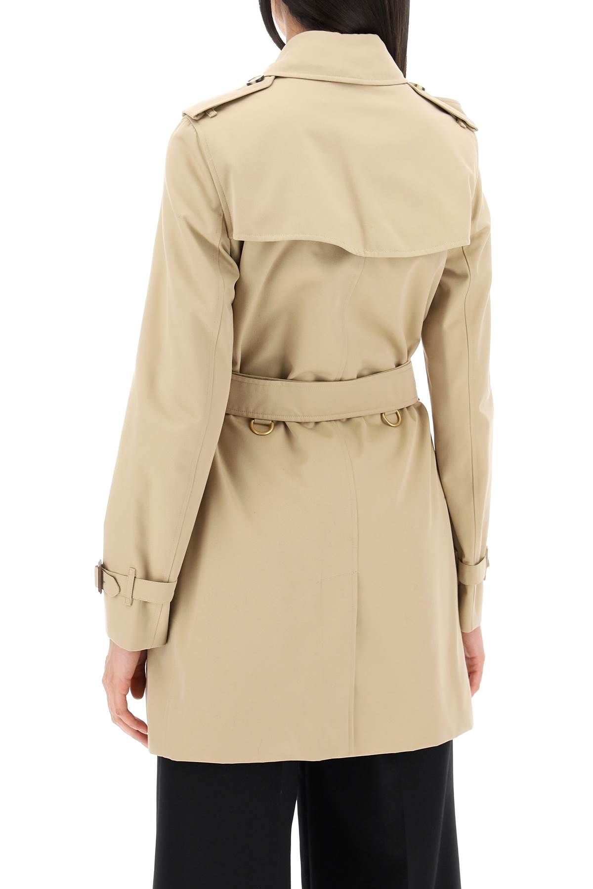 Shop Burberry Short Kensington Heritage Trench Coat In Beige