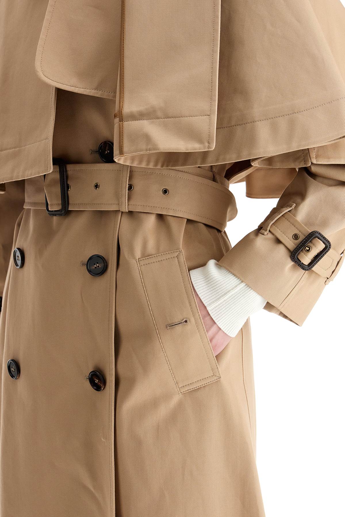 Shop Chloé Trench Coat With Removable Cape In Beige