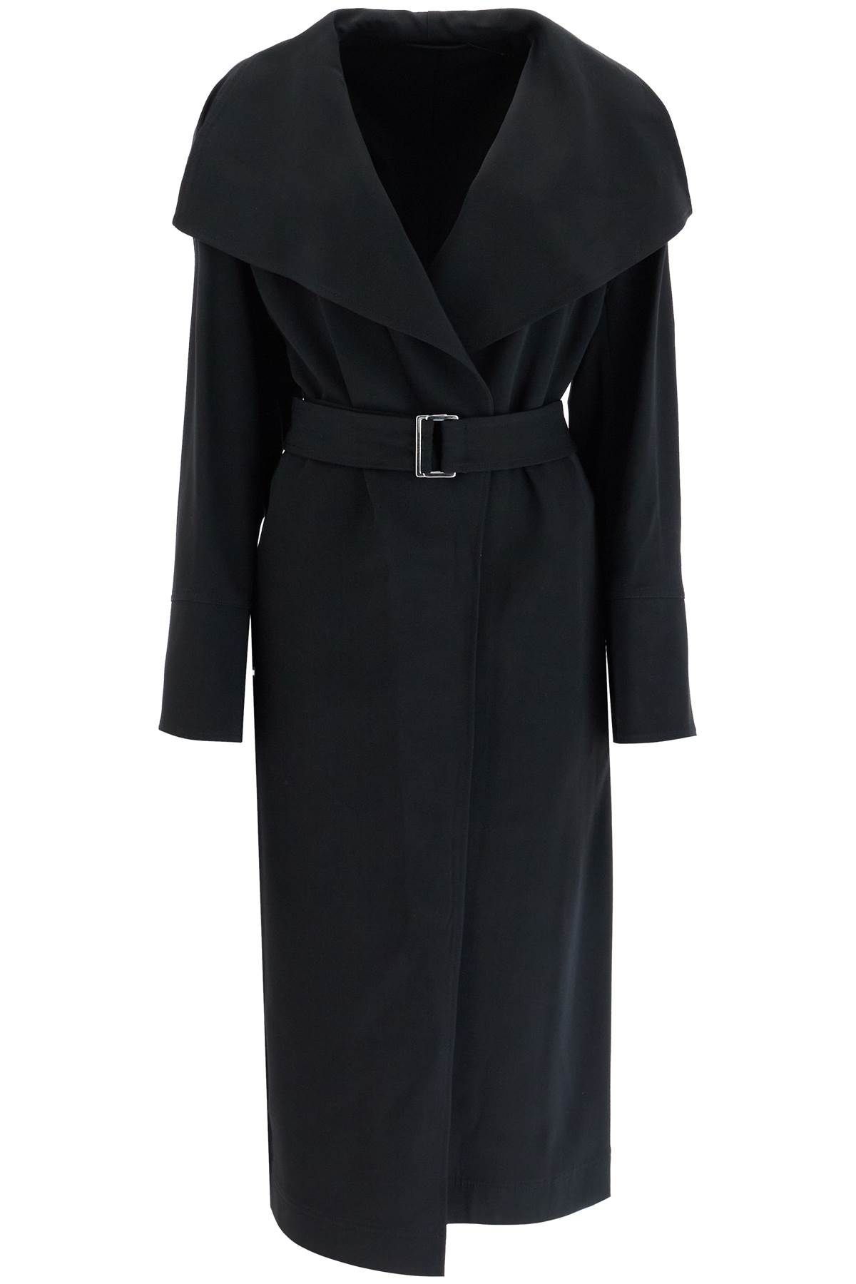 Shop Totême Signature Twill Coat In Black