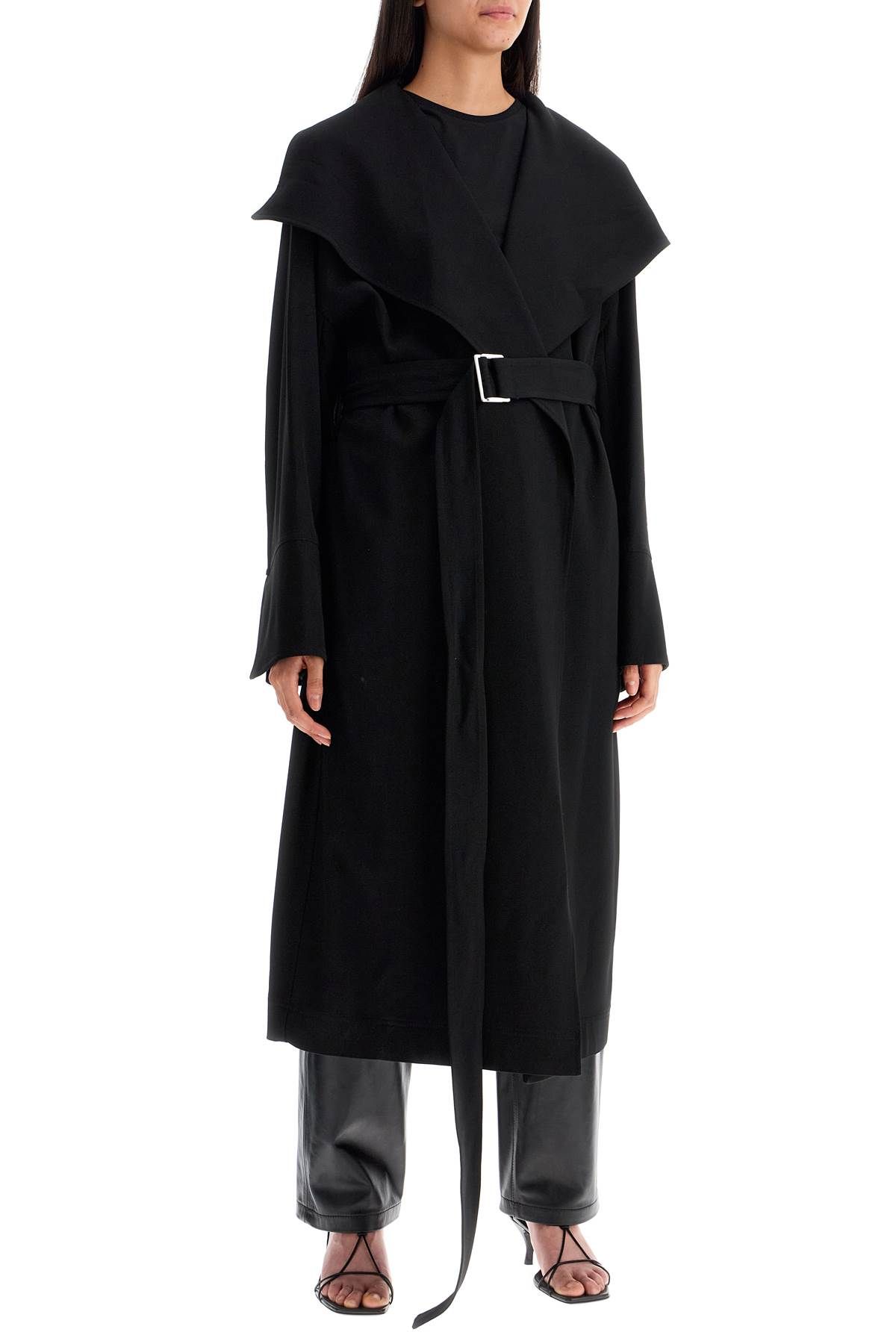 Shop Totême Signature Twill Coat In Black