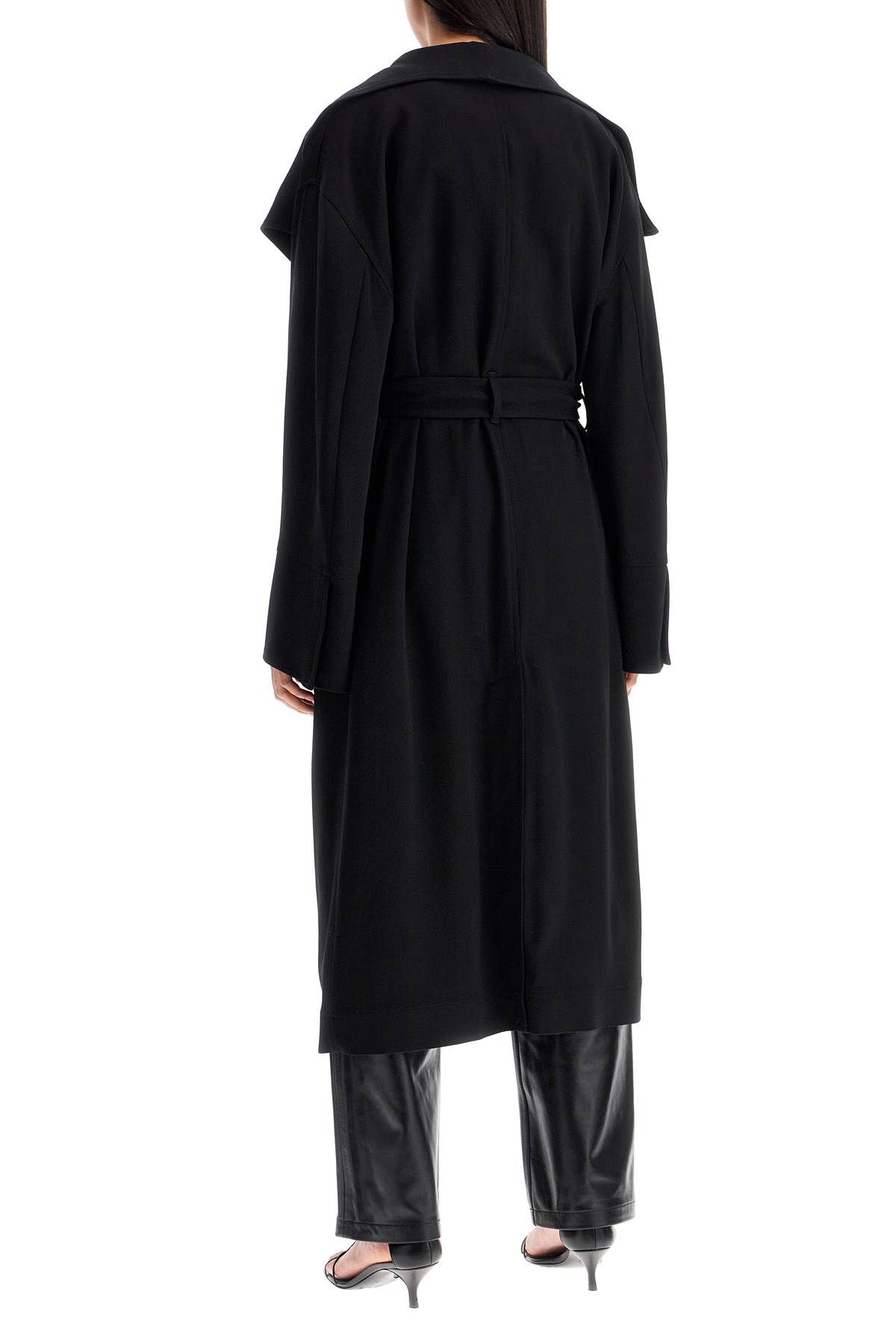 Shop Totême Signature Twill Coat In Black