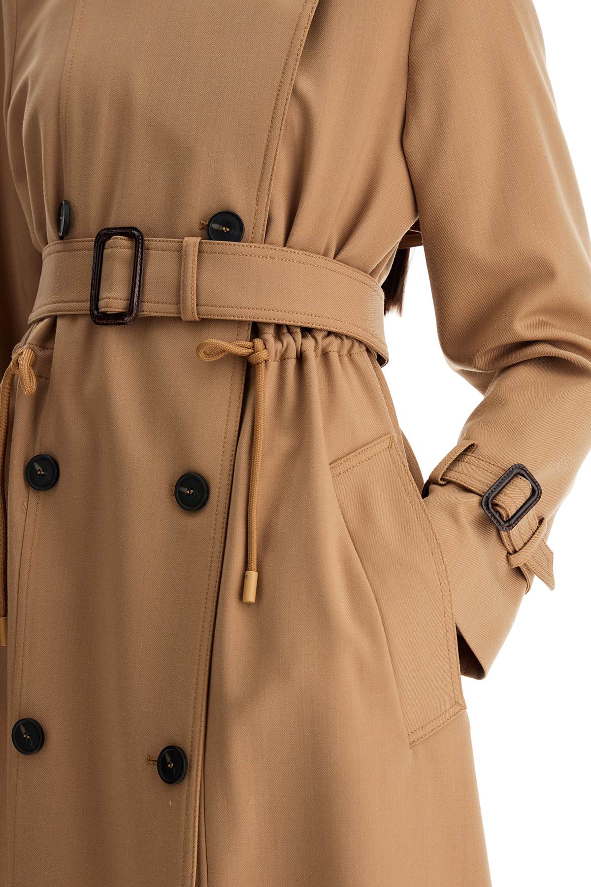 Shop Weekend Max Mara Wool Blend Trench Coat In In Beige