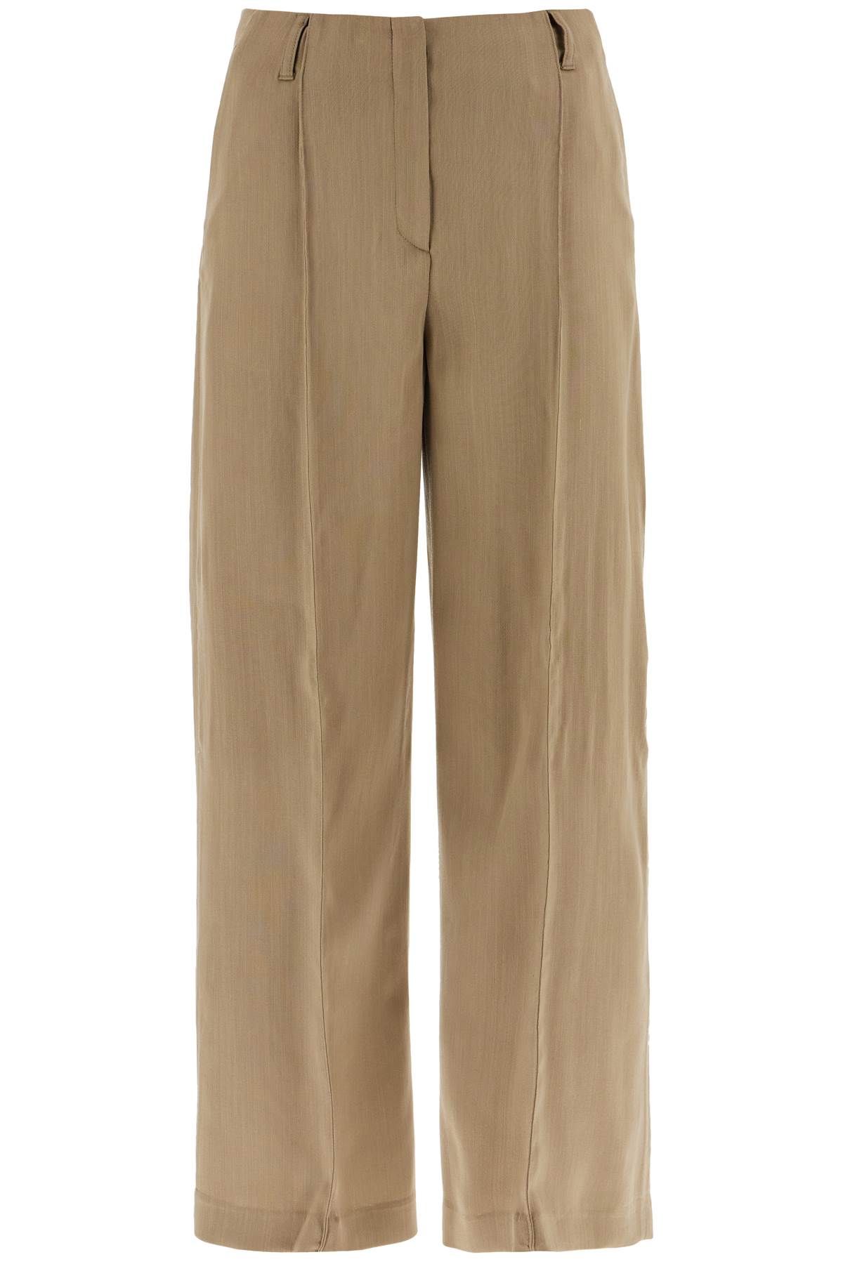 Shop Acne Studios Tailored Wool Blend Trousers In Khaki