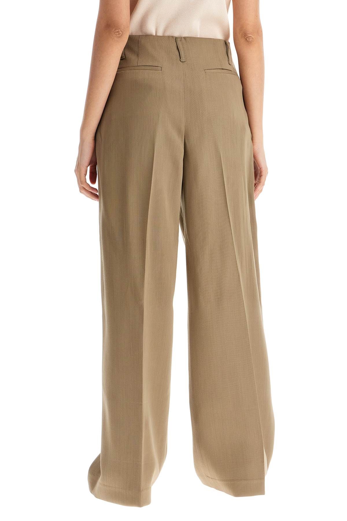 Shop Acne Studios Tailored Wool Blend Trousers In Khaki