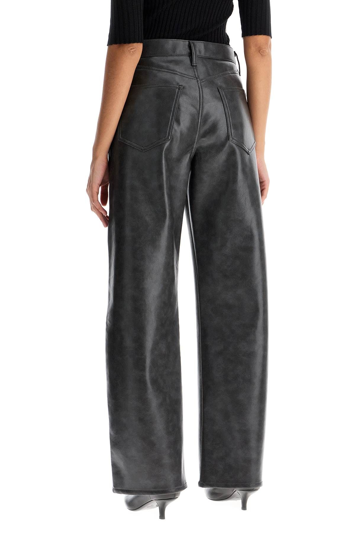 Shop Agolde Recycled Leather Pants In Grey