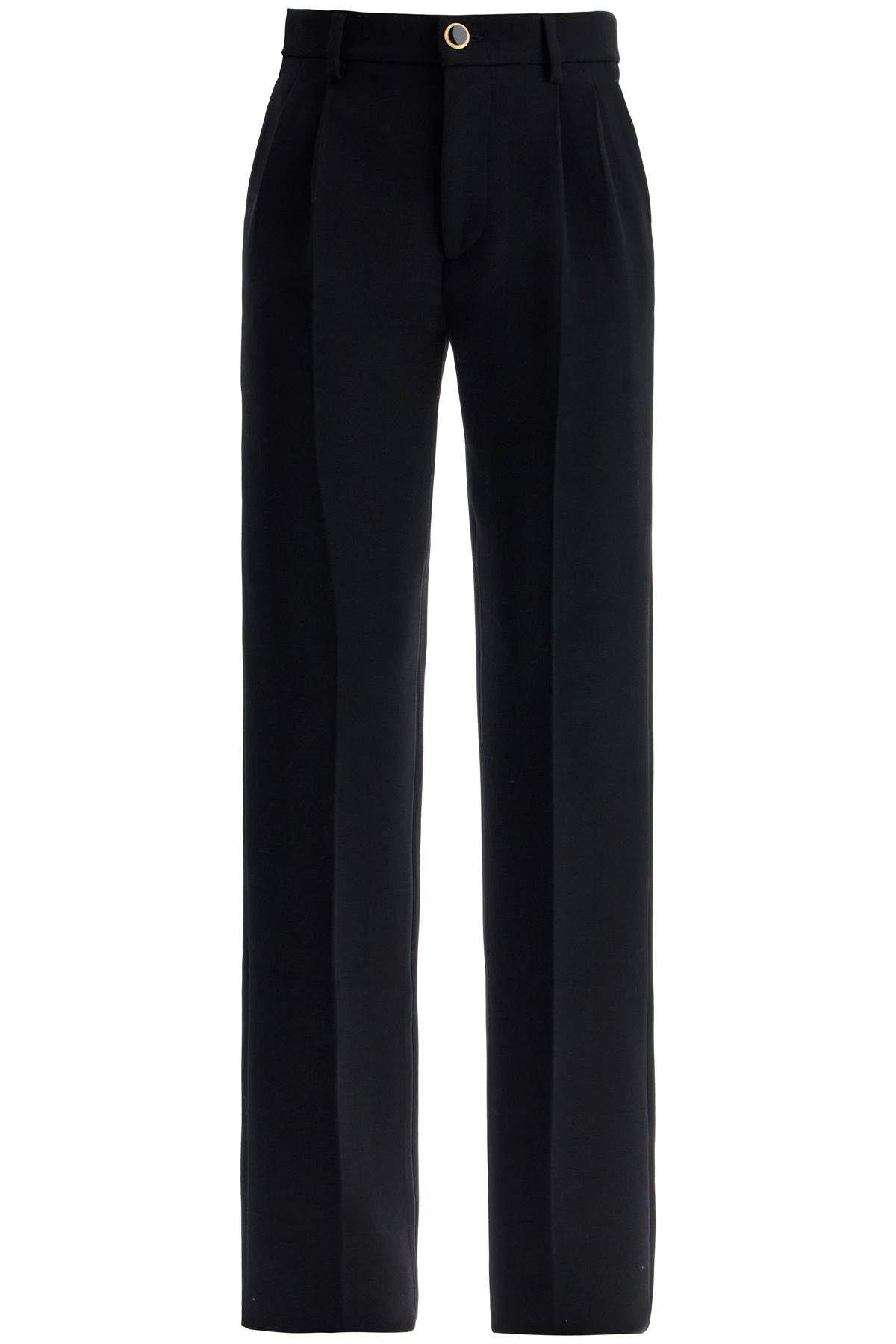 Shop Alessandra Rich Woolen Cigarette Pants For Women In Black