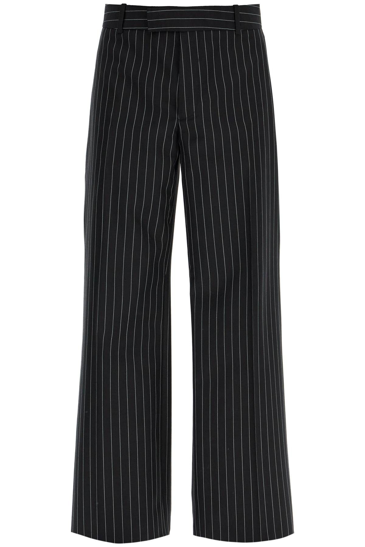 Shop Alexander Mcqueen Low-waisted Pinstripe In Black