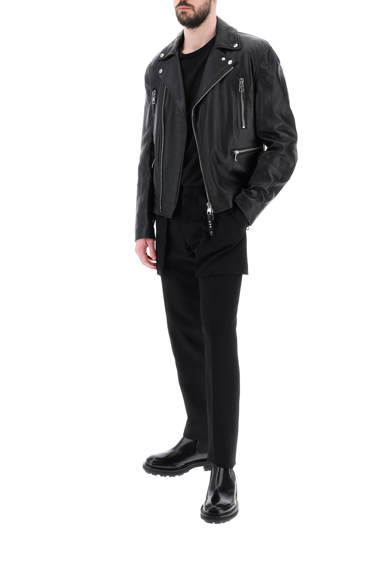 Shop Alexander Mcqueen Exposed Pocket Barathea Trousers In Black