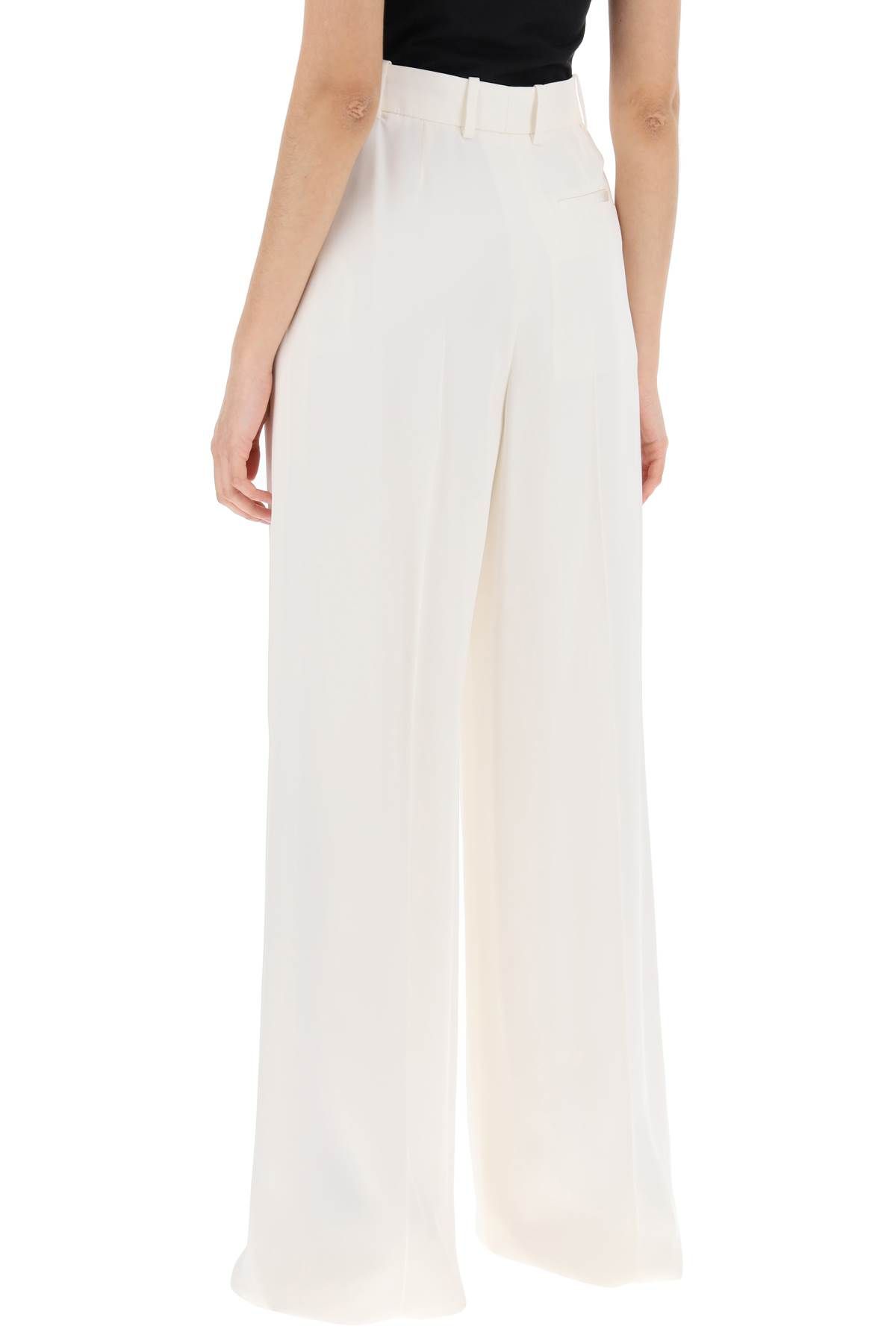 ALEXANDER MCQUEEN DOUBLE PLEATED PALAZZO PANTS WITH 