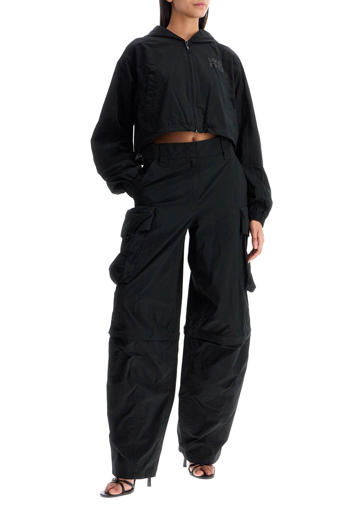 Shop Alexander Wang Convertible Cargo Pants In Black