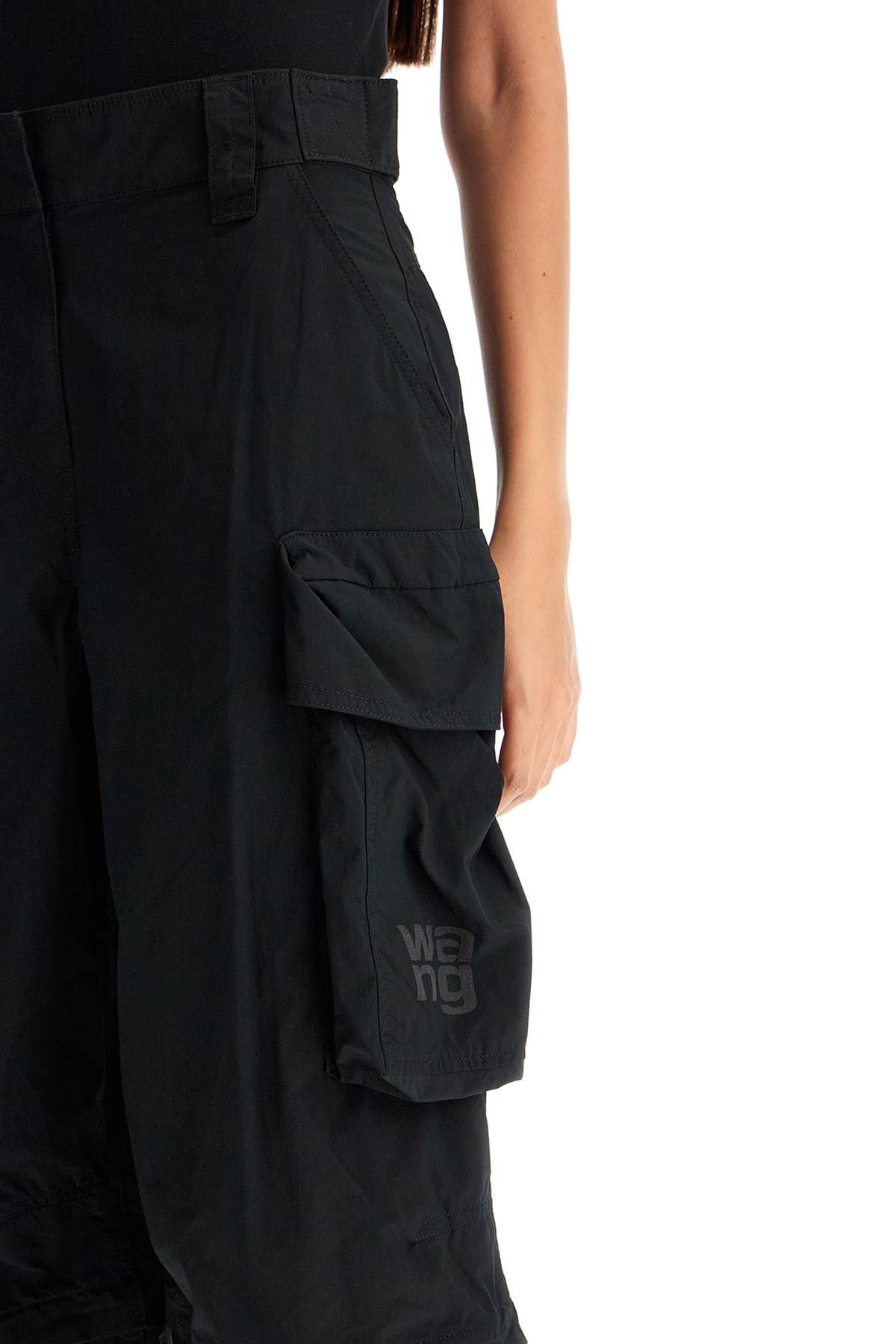 Shop Alexander Wang Convertible Cargo Pants In Black