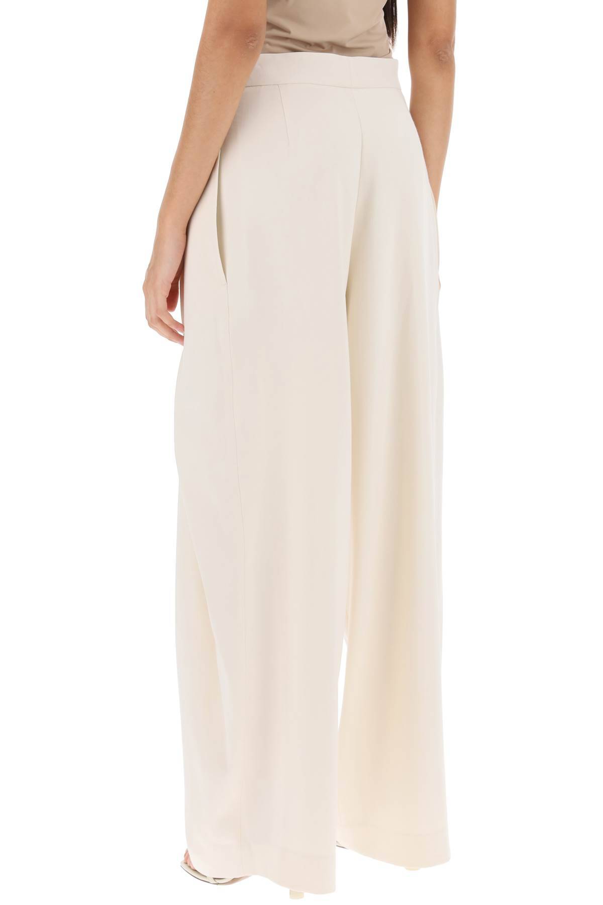 Shop Ami Alexandre Mattiussi Wide Fit Pants With Floating Panels In White