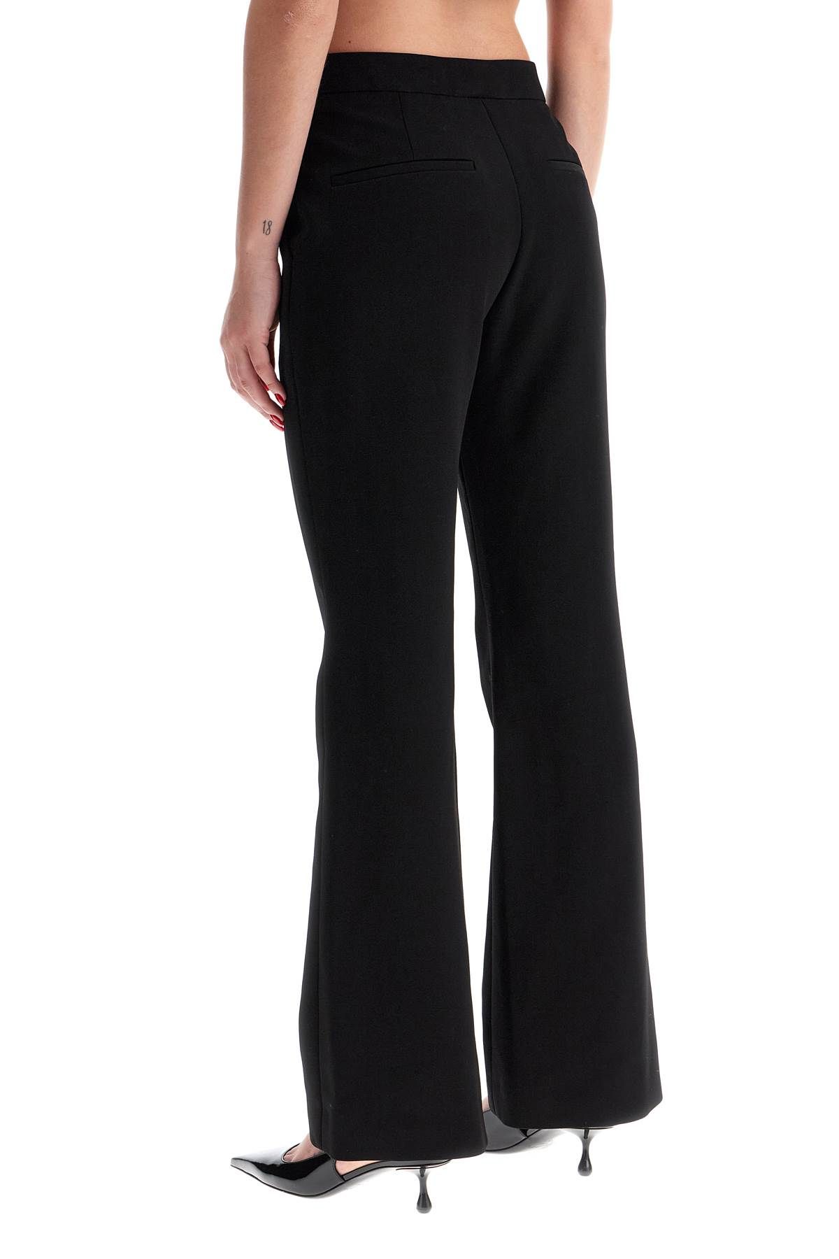 Shop Balmain Bootcut Crepe Pants In In Black