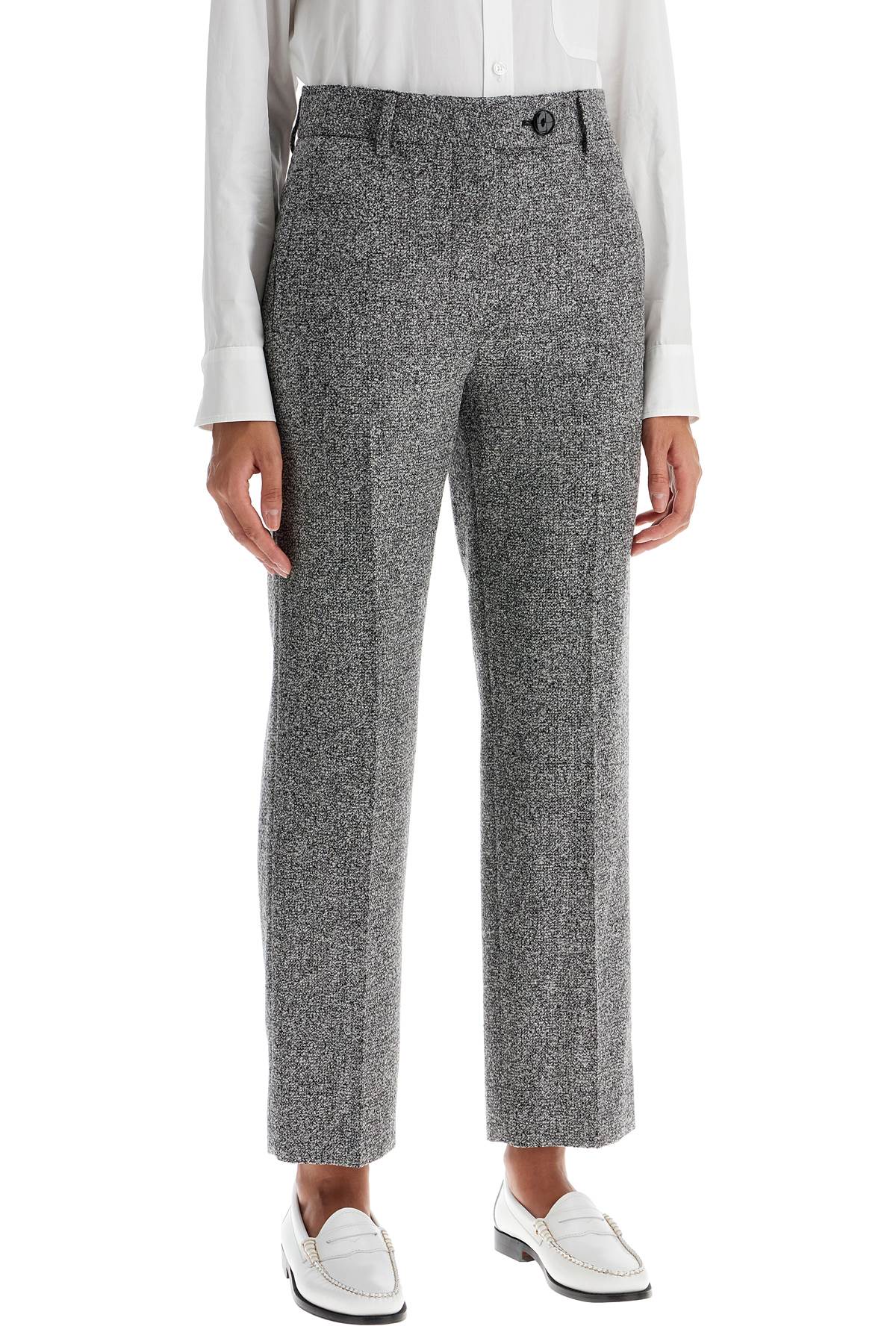 Shop Blazé Milano 'koru Nana Virgin Wool Trousers In Grey