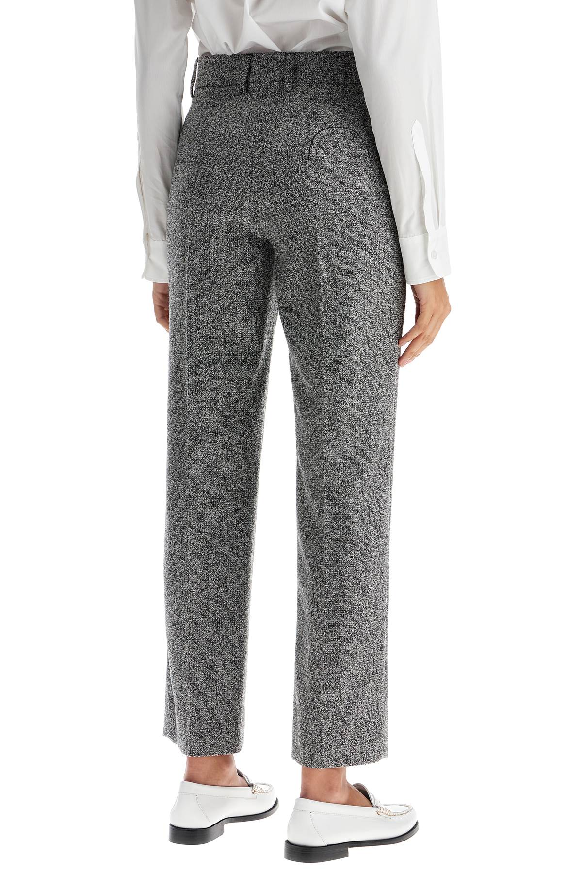 Shop Blazé Milano 'koru Nana Virgin Wool Trousers In Grey