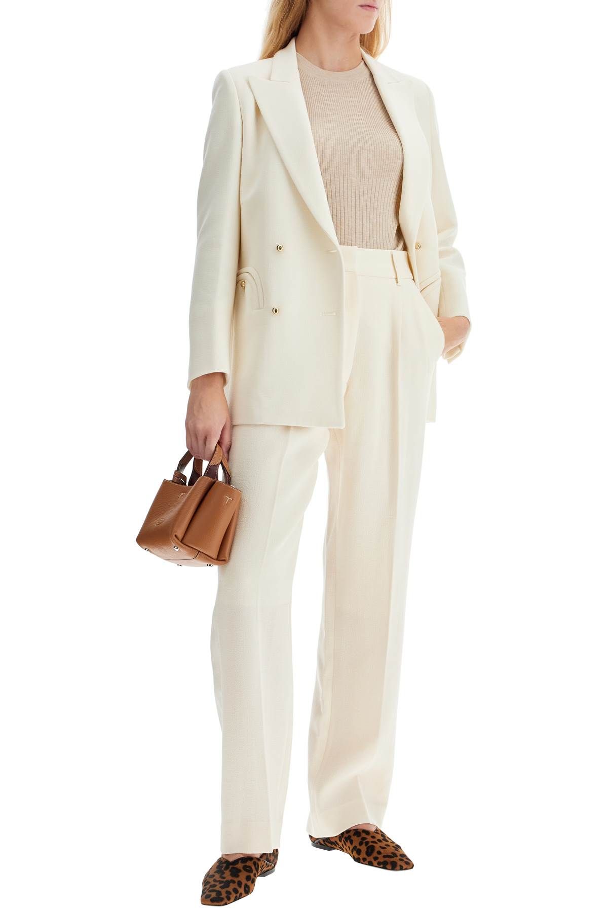 Shop Blazé Milano Resolute Cream Fox Pants For In White