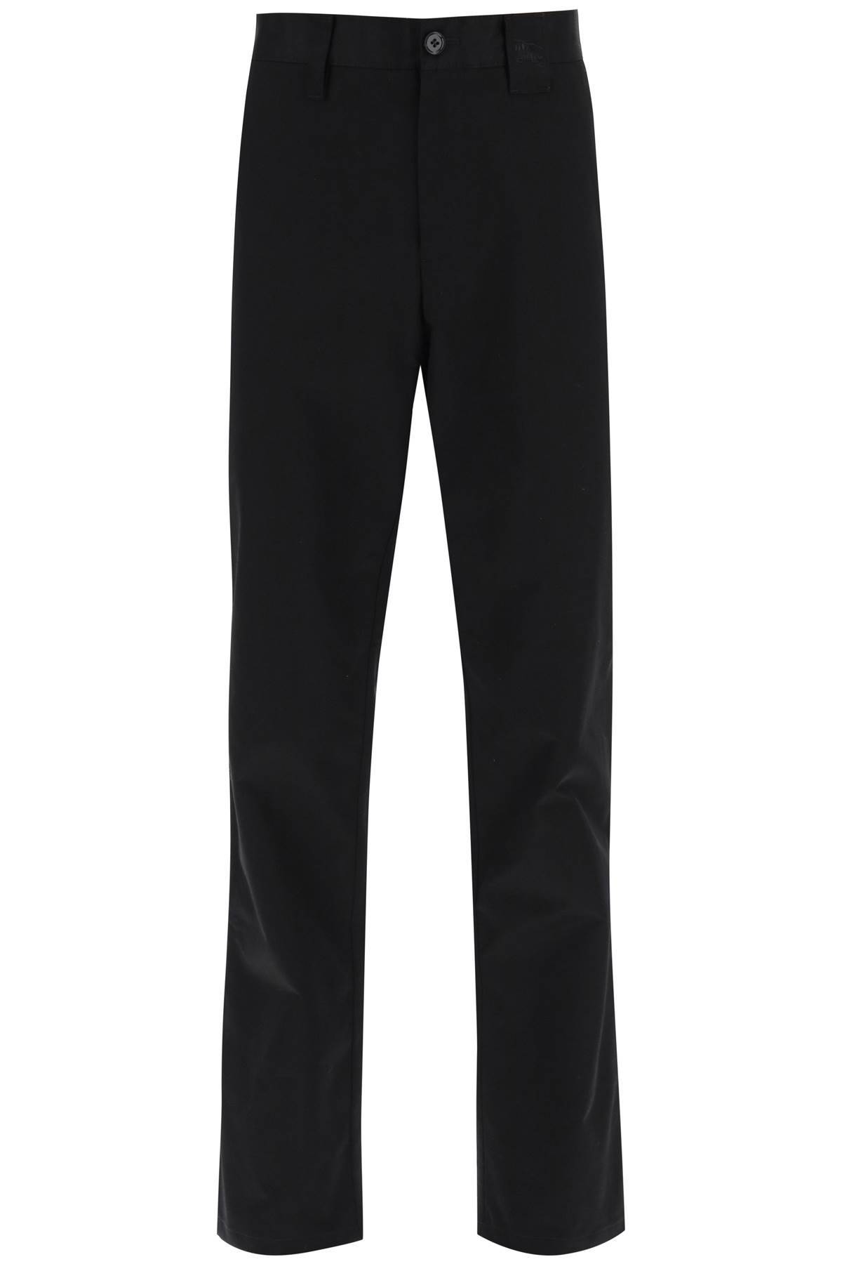 Shop Burberry 'denton' Cotton Cargo Pants In Black