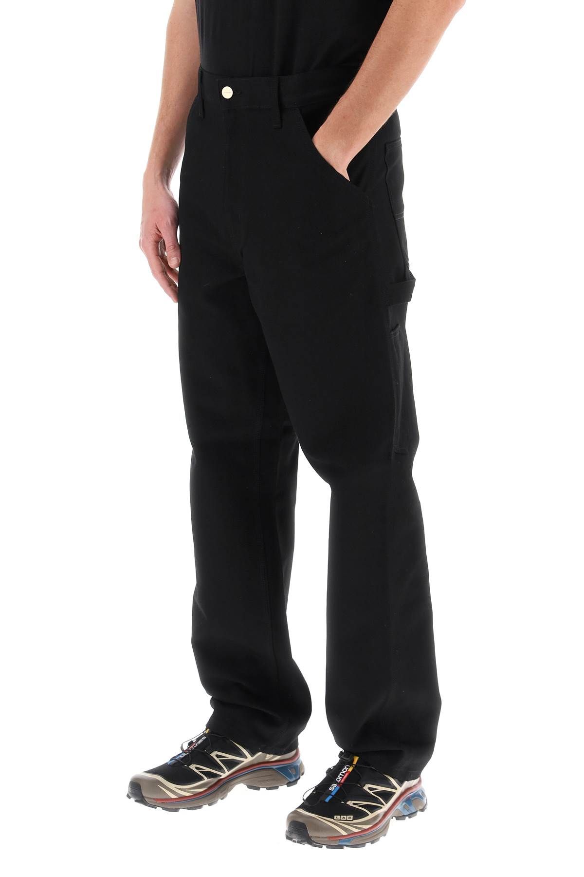 Shop Carhartt Organic Cotton Single Knee Pants In Black