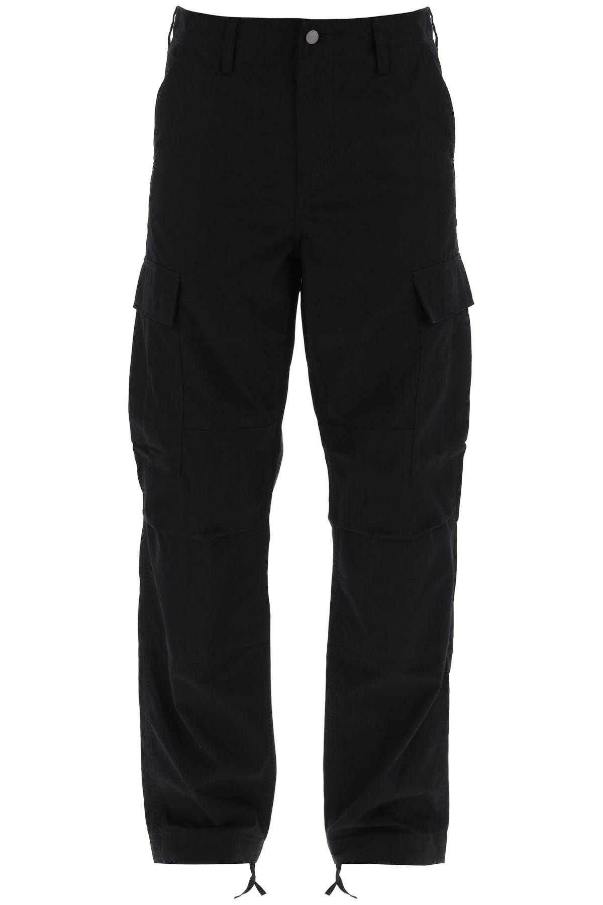Shop Carhartt Regular Cotton Ripstop Cargo Pants In Black