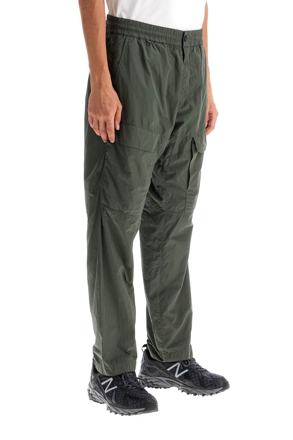 Shop C.p. Company Cargo Pants In Chrome-r Material In Khaki