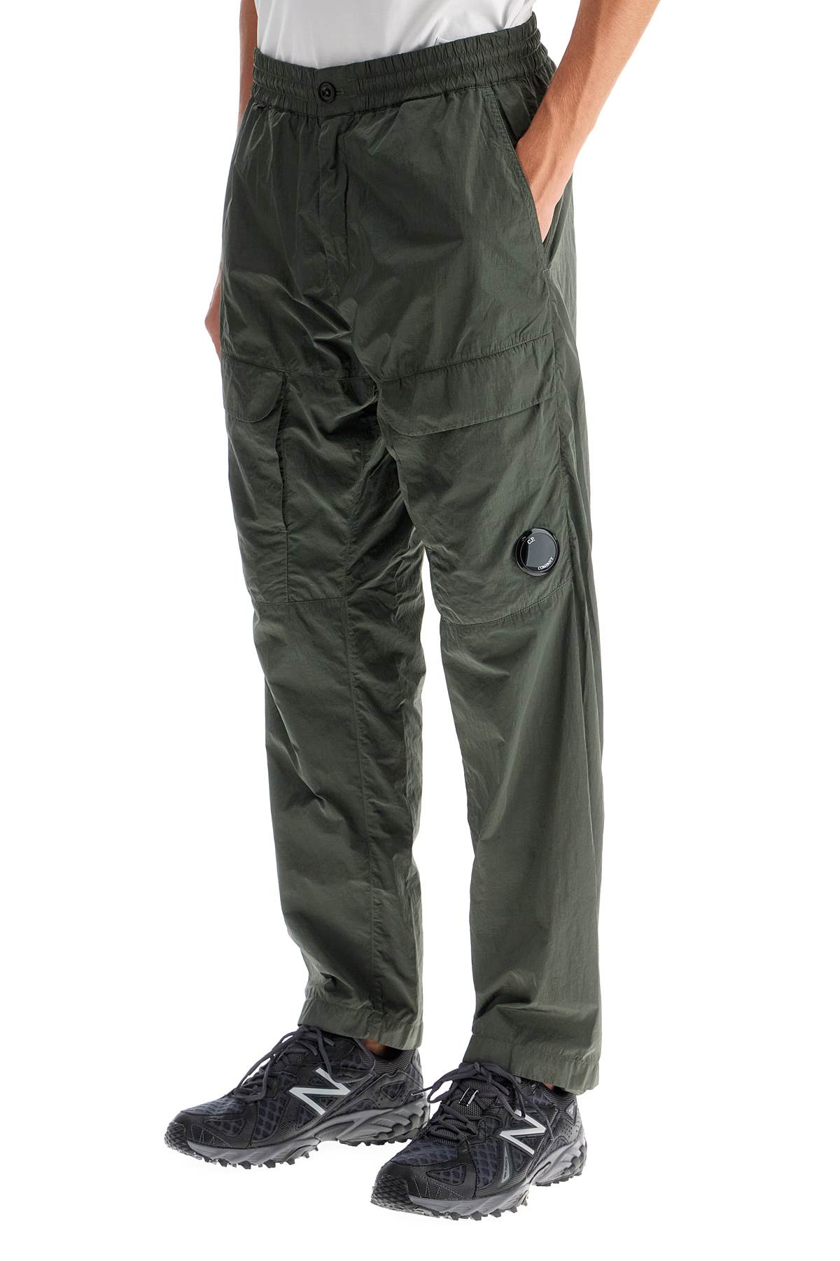 Shop C.p. Company Cargo Pants In Chrome-r Material In Khaki