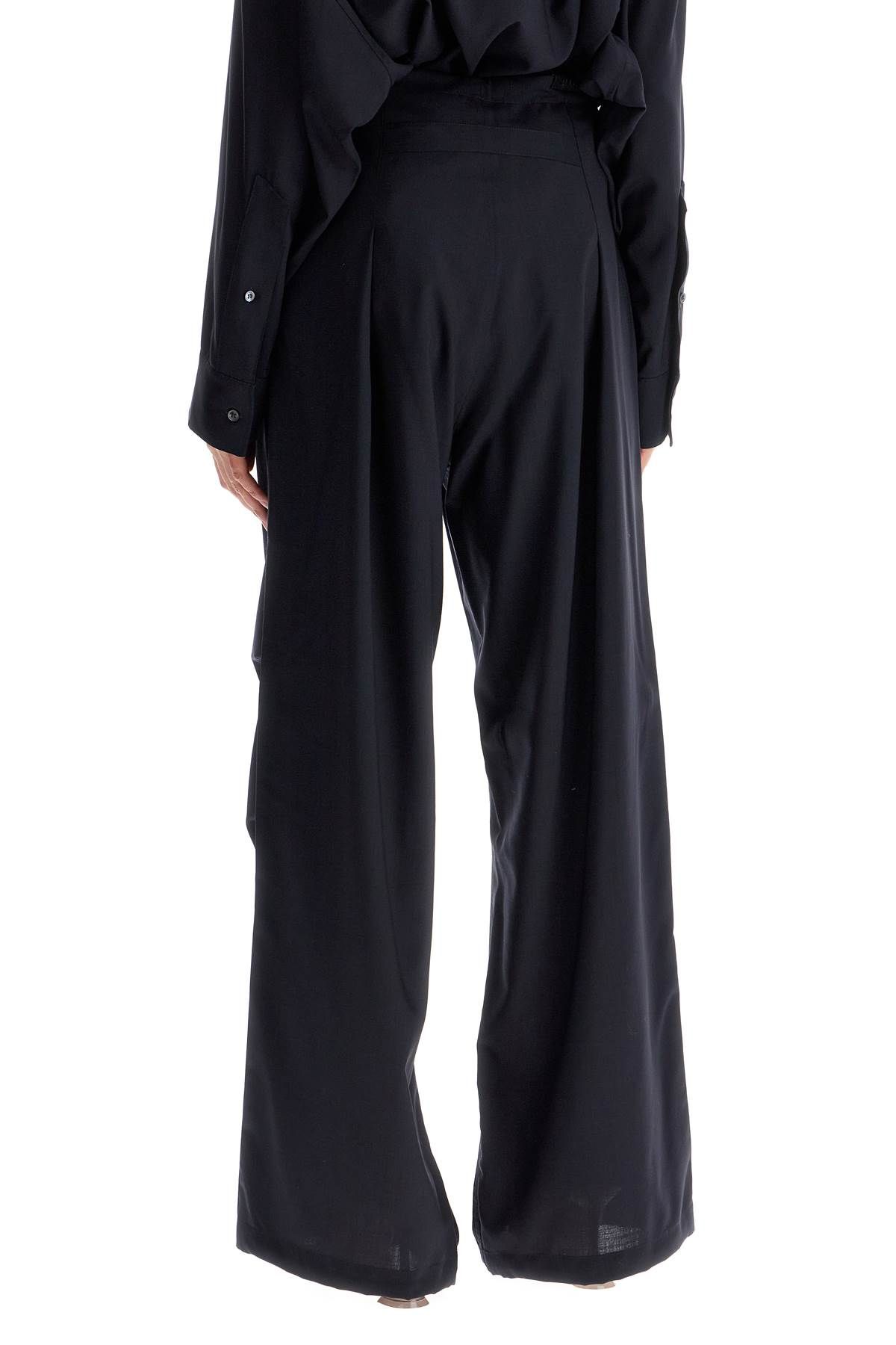 Shop Darkpark "daisy Wool Trousers In Cool Fabric In Blue