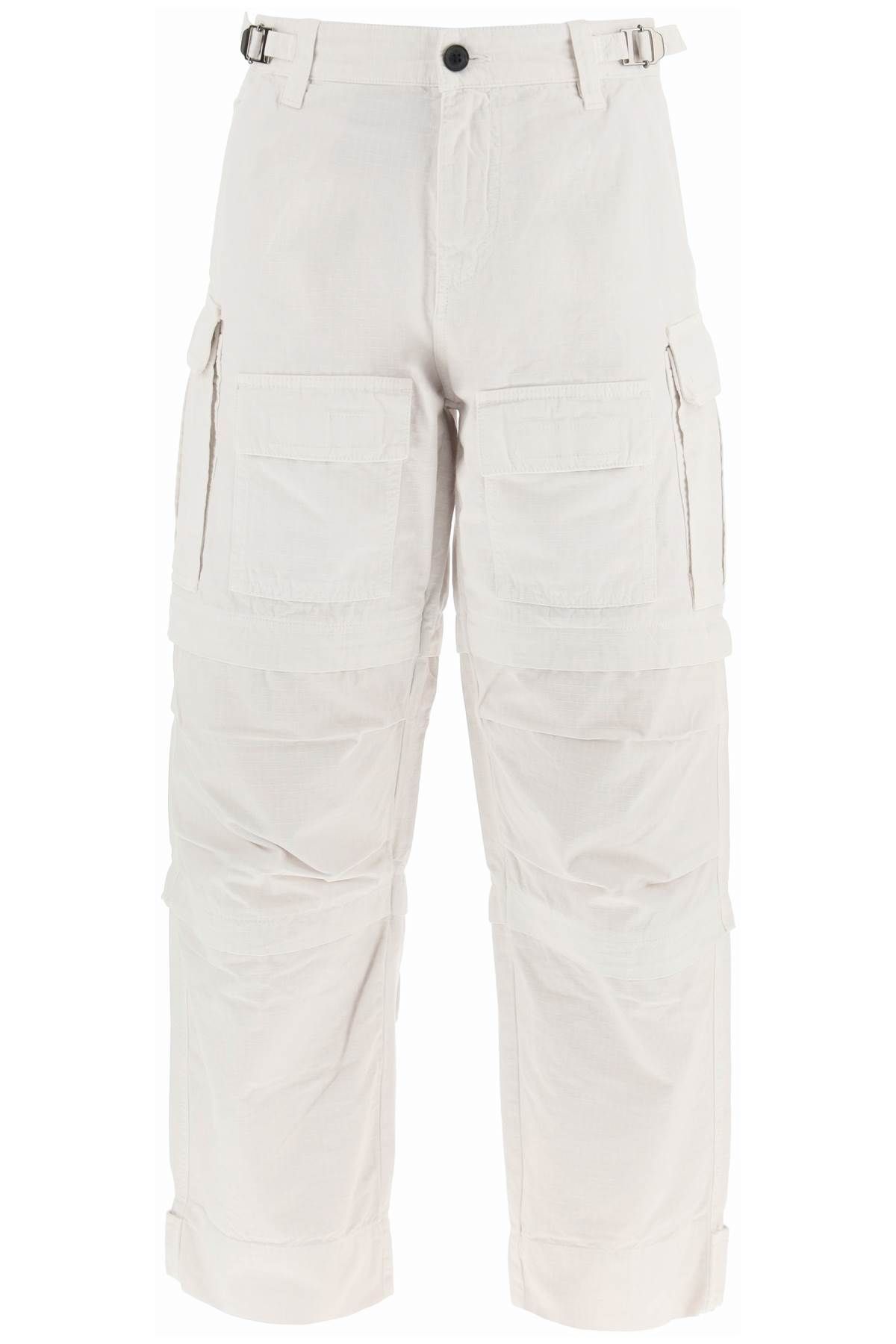 Shop Darkpark 'julia' Ripstop Cotton Cargo Pants In White