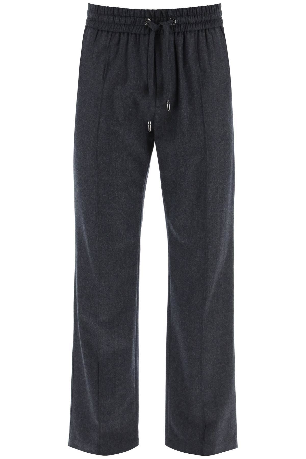 Dolce & Gabbana Flannel Pants In Grey