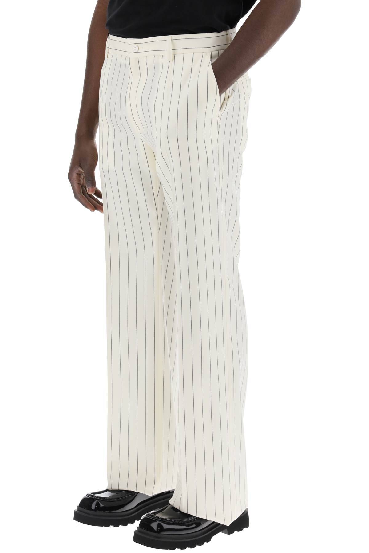 Shop Dolce & Gabbana Tailored Pinstripe In White,neutro
