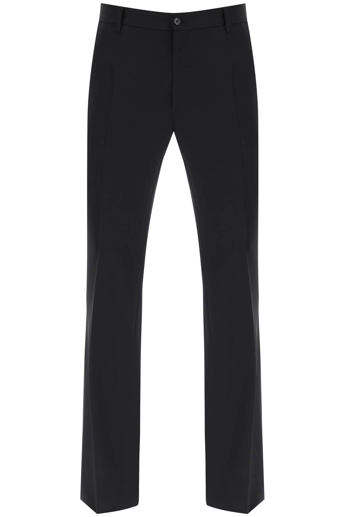 Shop Dolce & Gabbana Flared Tailoring Pants In Black