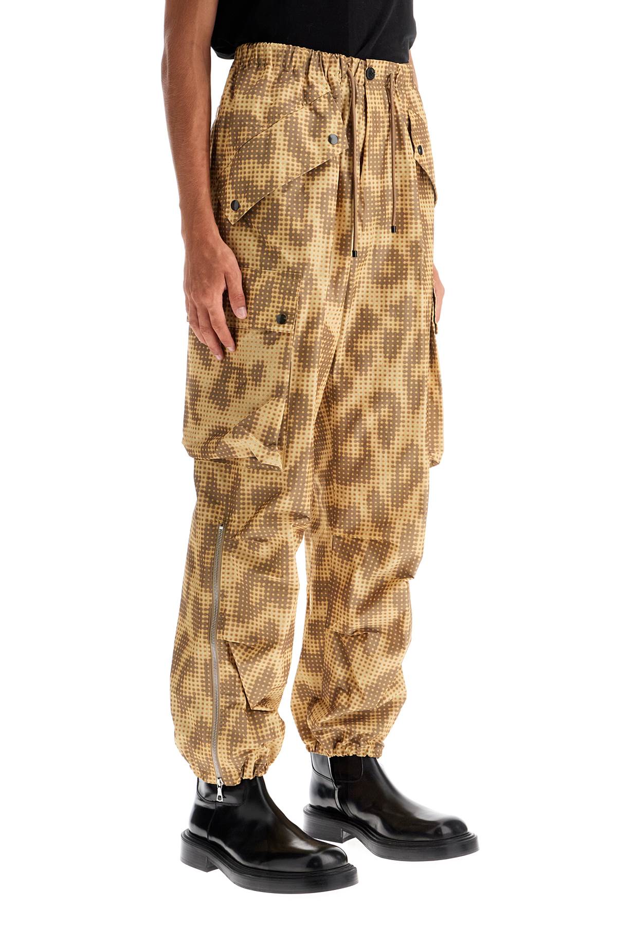 Shop Dries Van Noten Lia  Cargo Pants By Pent In Beige