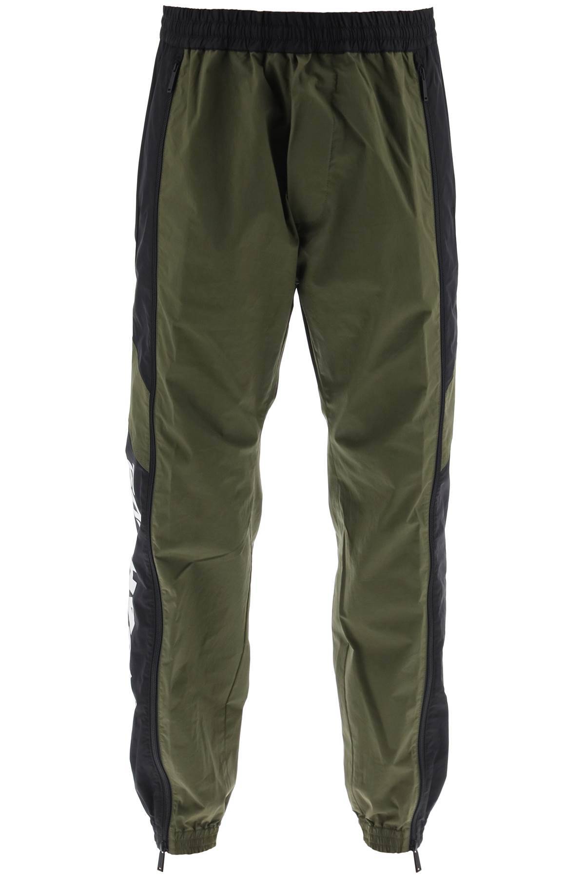 Shop Dsquared2 Stretch Cotton Pants In Black,green