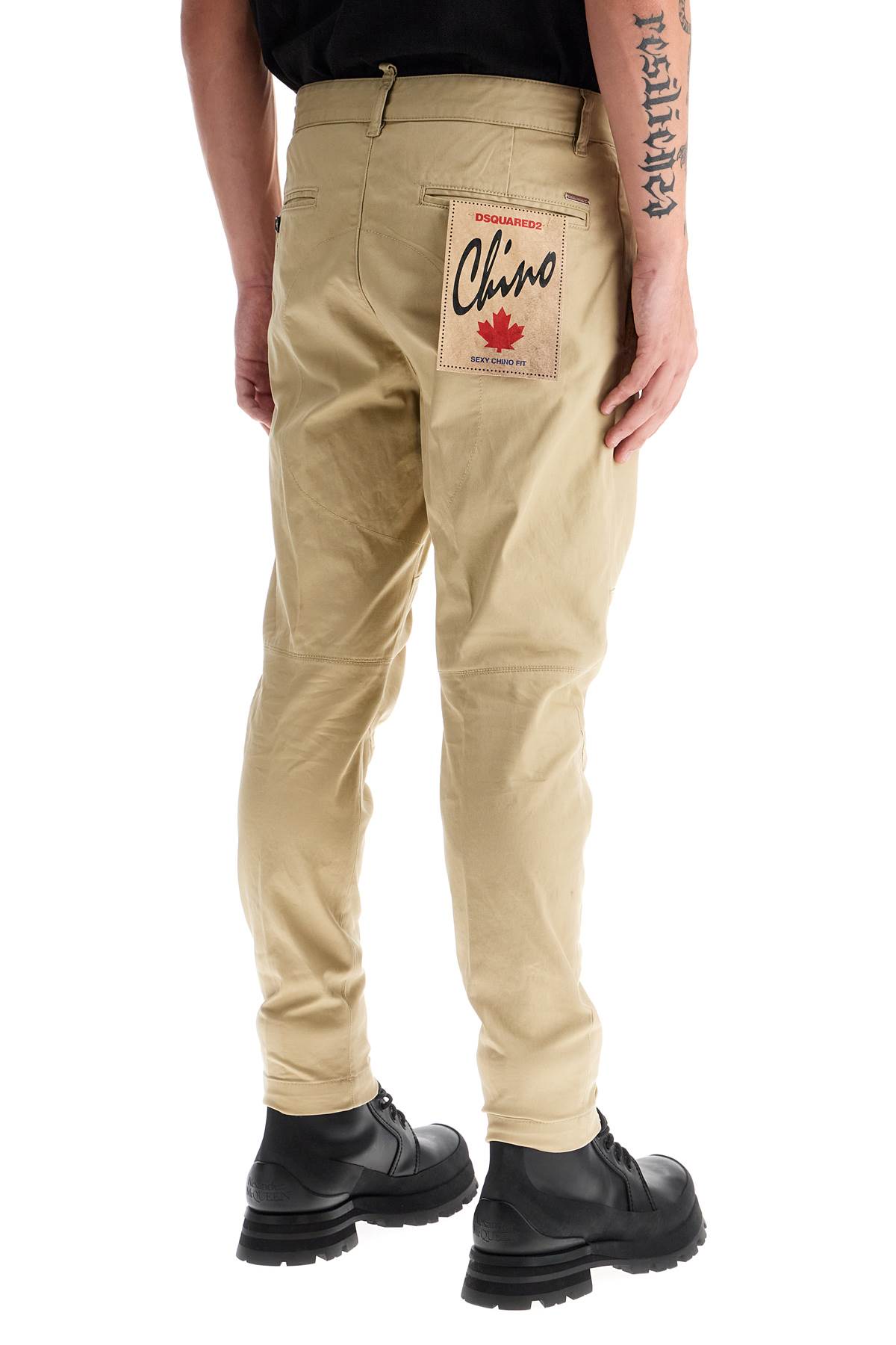 Shop Dsquared2 Sexy Chino Pants For In Beige