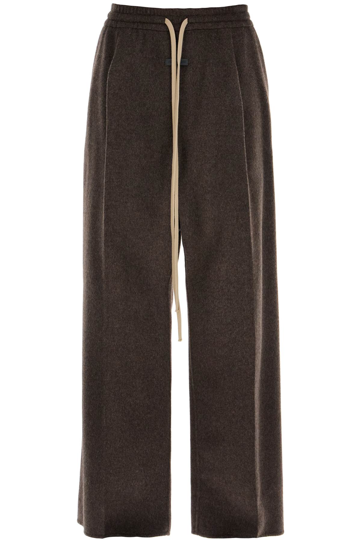 Shop Fear Of God Brushed Wool Trousers In Brown