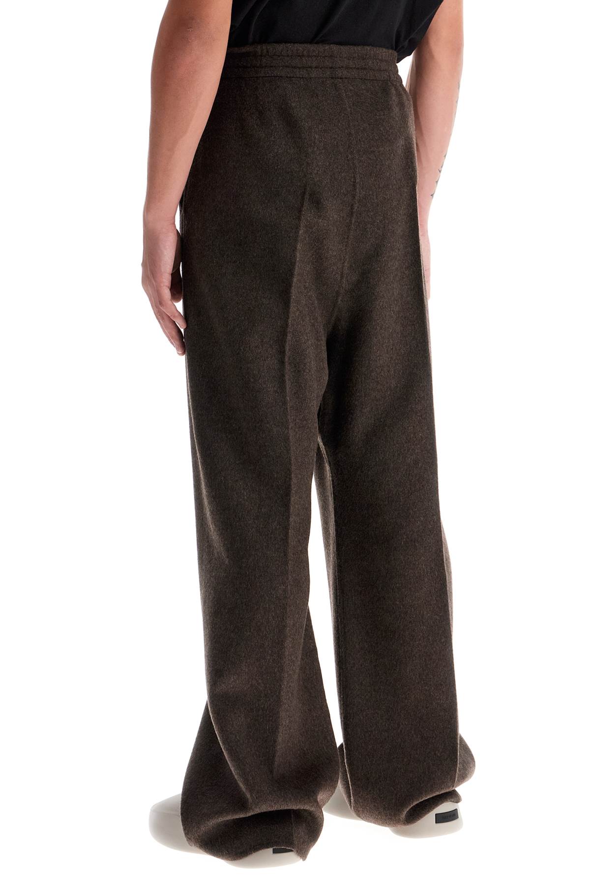 Shop Fear Of God Brushed Wool Trousers In Brown