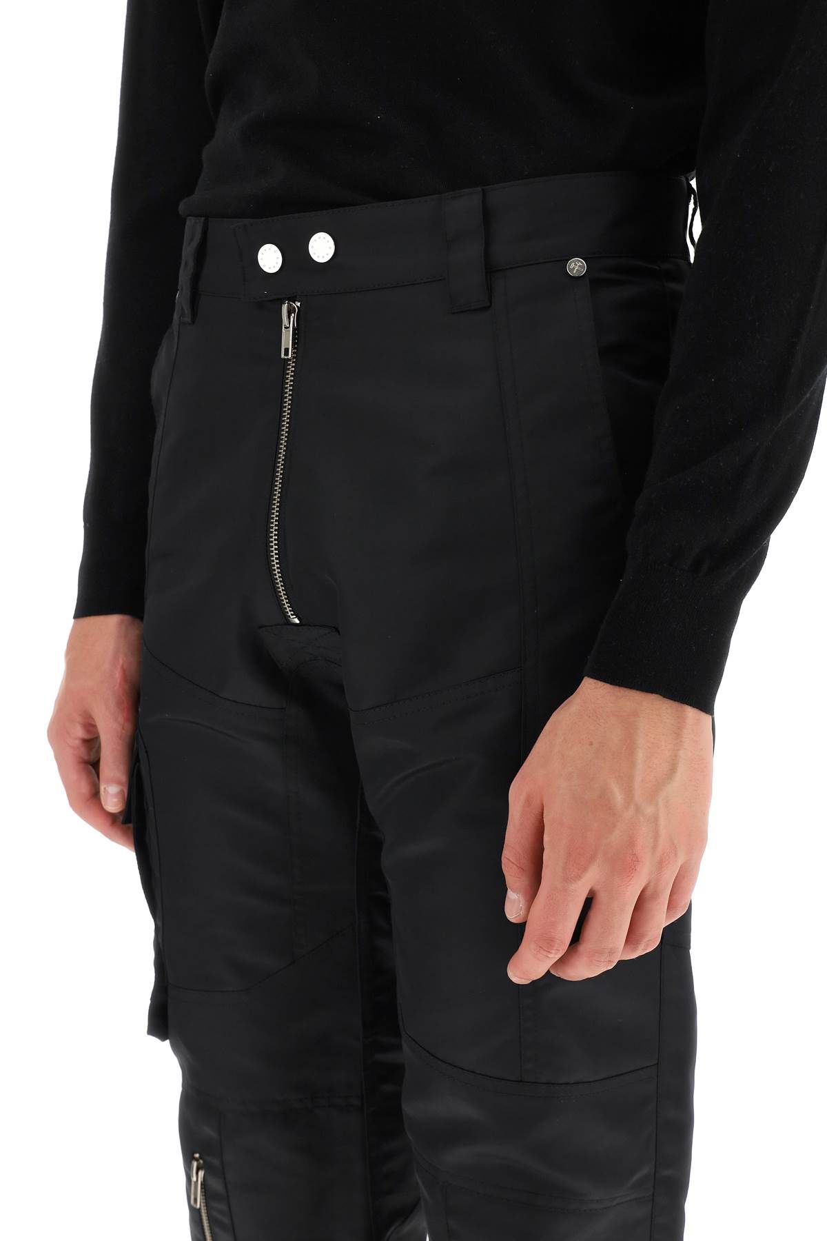 Shop Gmbh 'asim' Nylon Biker Trousers In Black