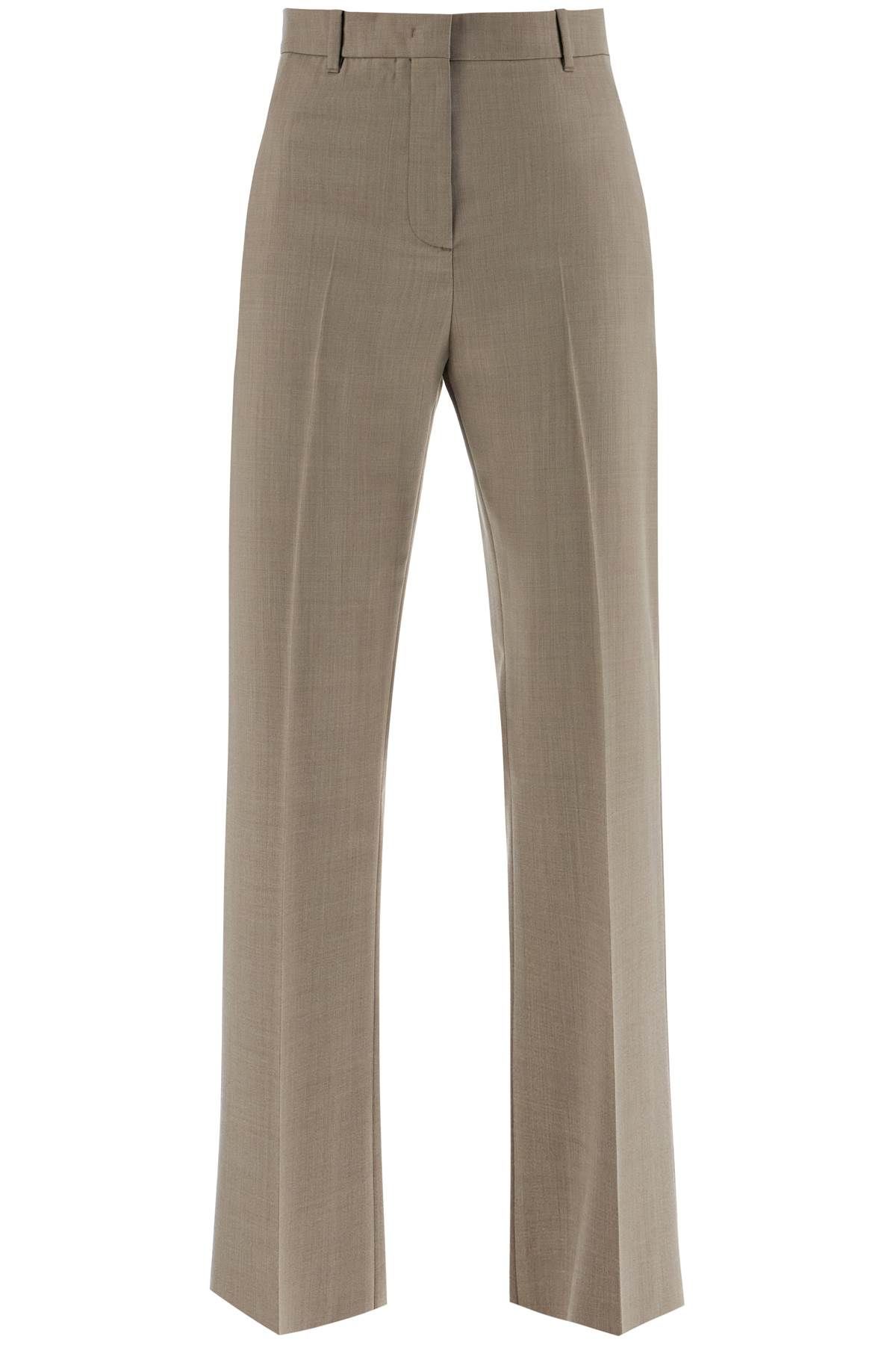 Shop Golden Goose Lightweight Tailored Wool Trousers In Neutro