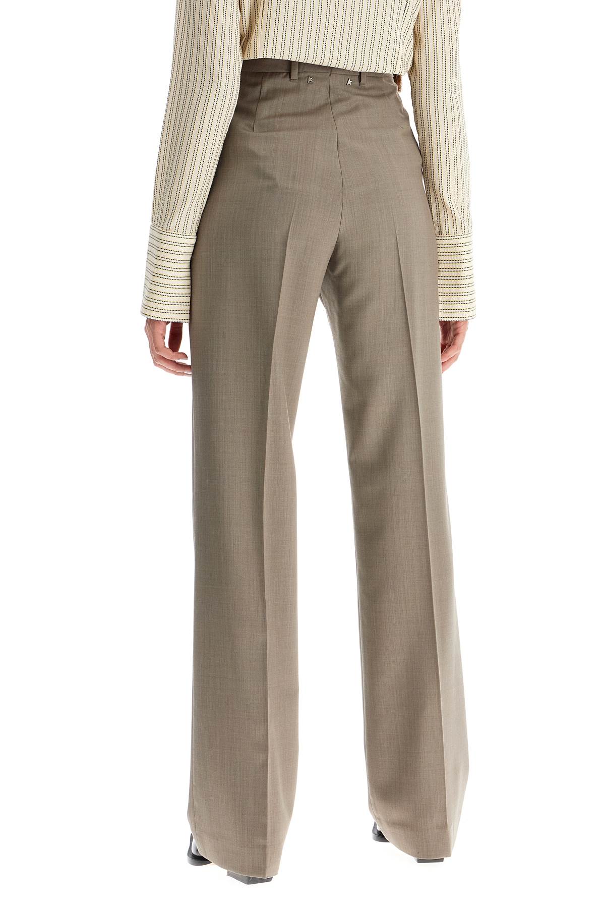 Shop Golden Goose Lightweight Tailored Wool Trousers In Neutro