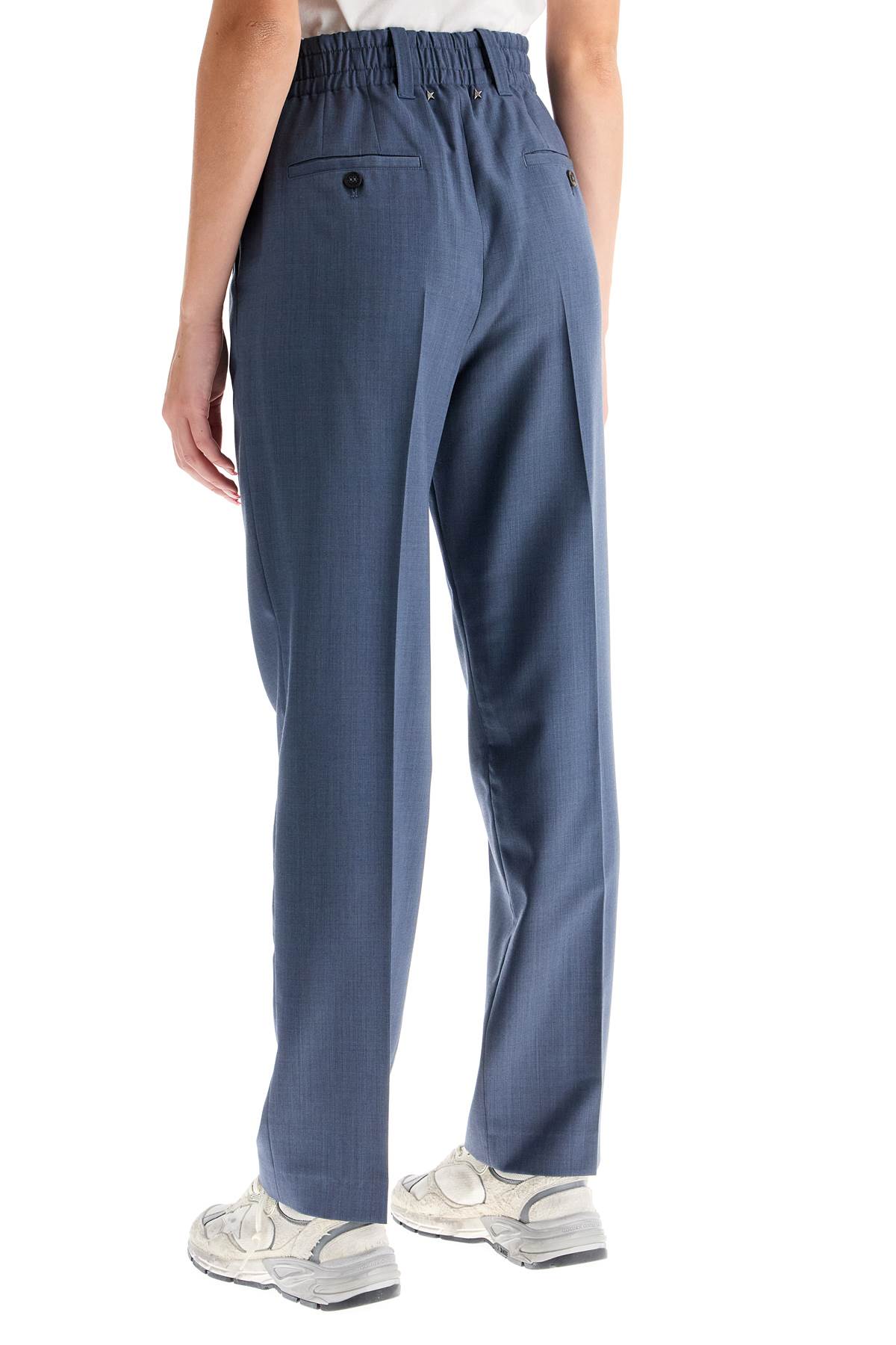 Shop Golden Goose Soft Wool Trousers For Comfortable Wear In Grey