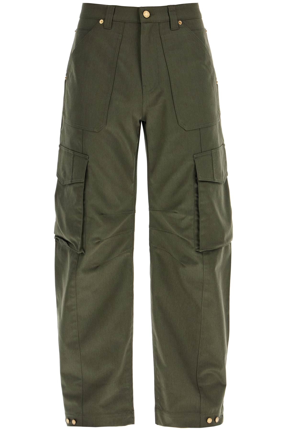 Shop Golden Goose Twill Cargo Pants In Italian In Green