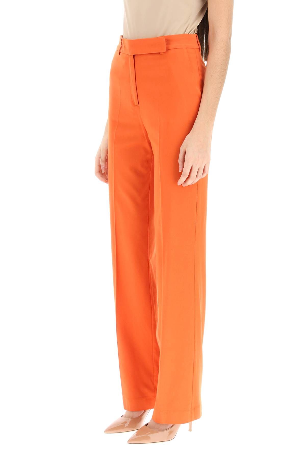 Shop Hebe Studio 'lover' Canvas Trousers In Orange