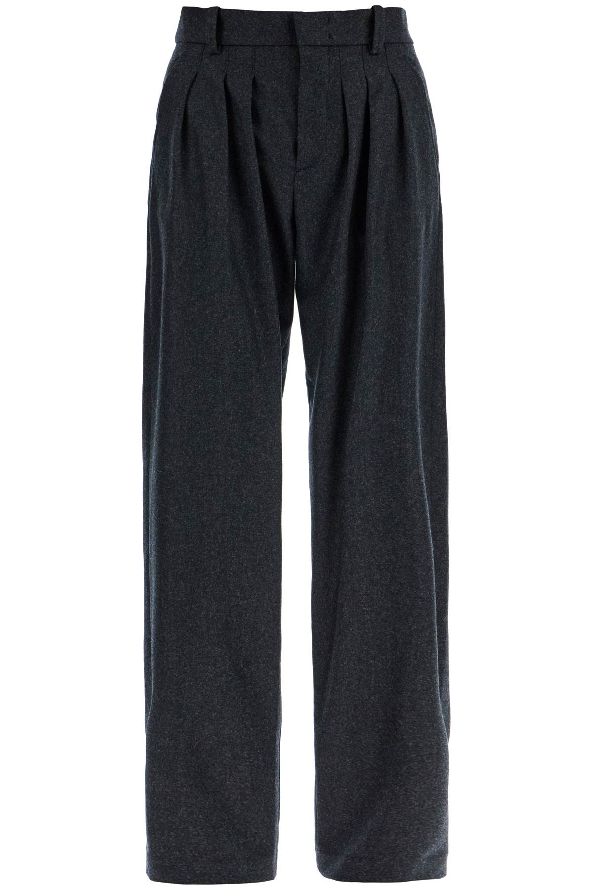 Shop Isabel Marant Casile Wool Flannel Trousers In Nine In Grey